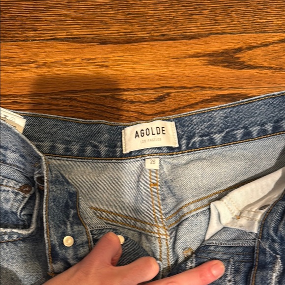 Agolde Blue Ankle Cropped Jeans Classic Style - Picture 2 of 5